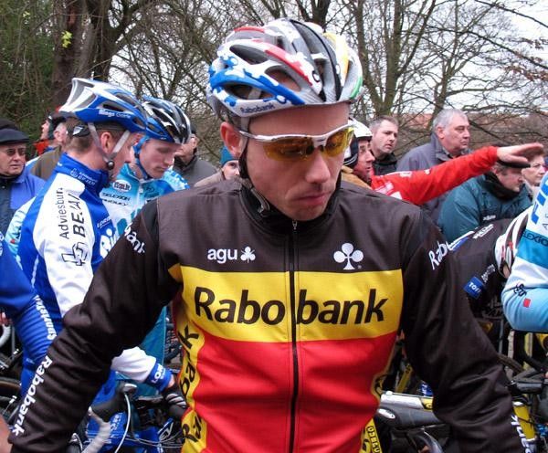 Nys, wearing his Belgian champion jacket in Diegem