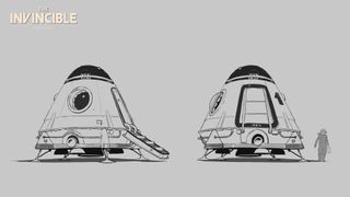 Making The Invincible; a rounded pod design for a rocket ship