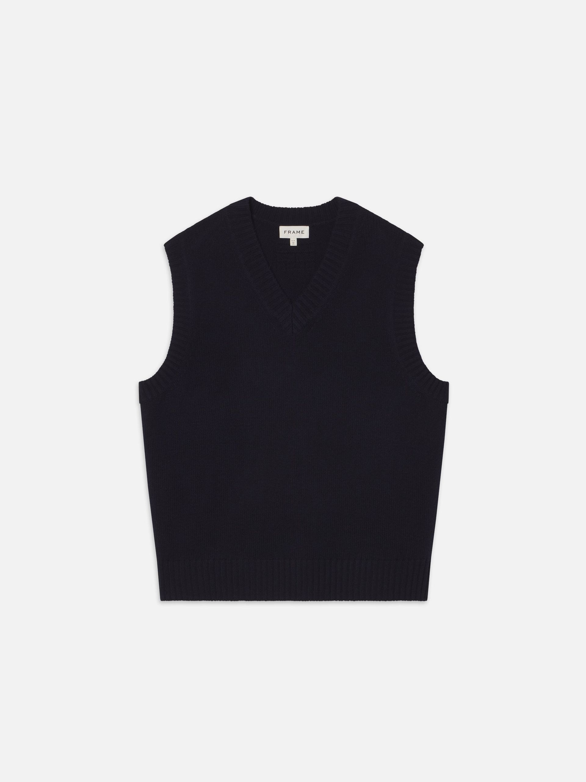 Cashmere Vest -- Navy