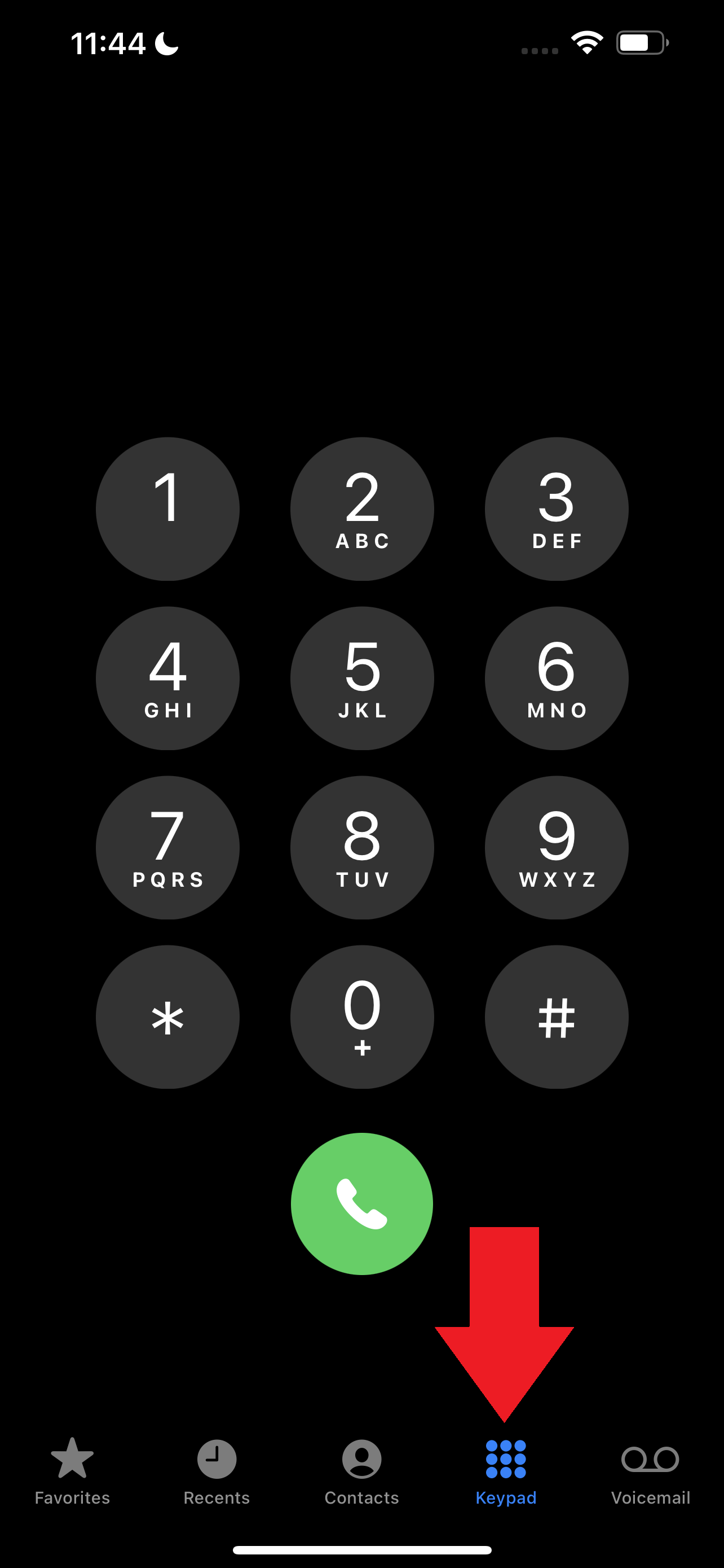 How to dial extension on iPhone