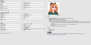 Stardew Valley portrait maker HTML interface