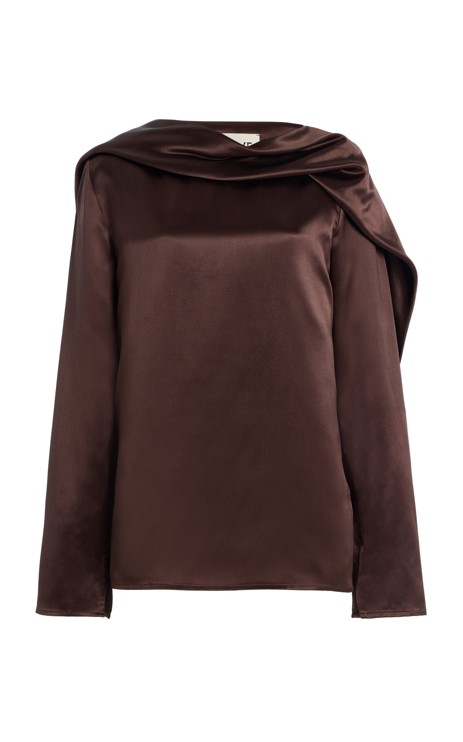 Caris Draped Satin Top