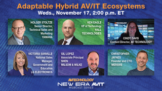 Adaptable Hybrid AV/IT Ecosystems is a must-attend for AV/IT managers and directors, technology integrators and CIOs in corporate, government and higher education. 