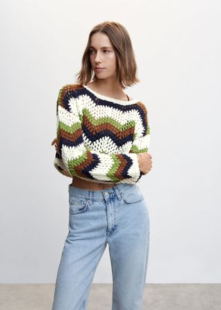 Mango crochet sweater