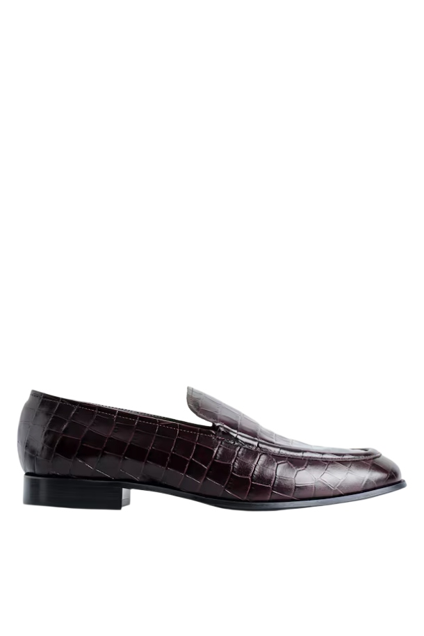 COS, Croc-Effect Leather Loafers