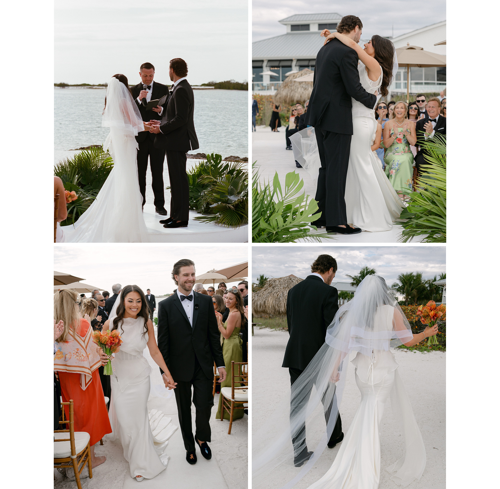 Collage of Kelli Orihuela and Chris Denci getting married.