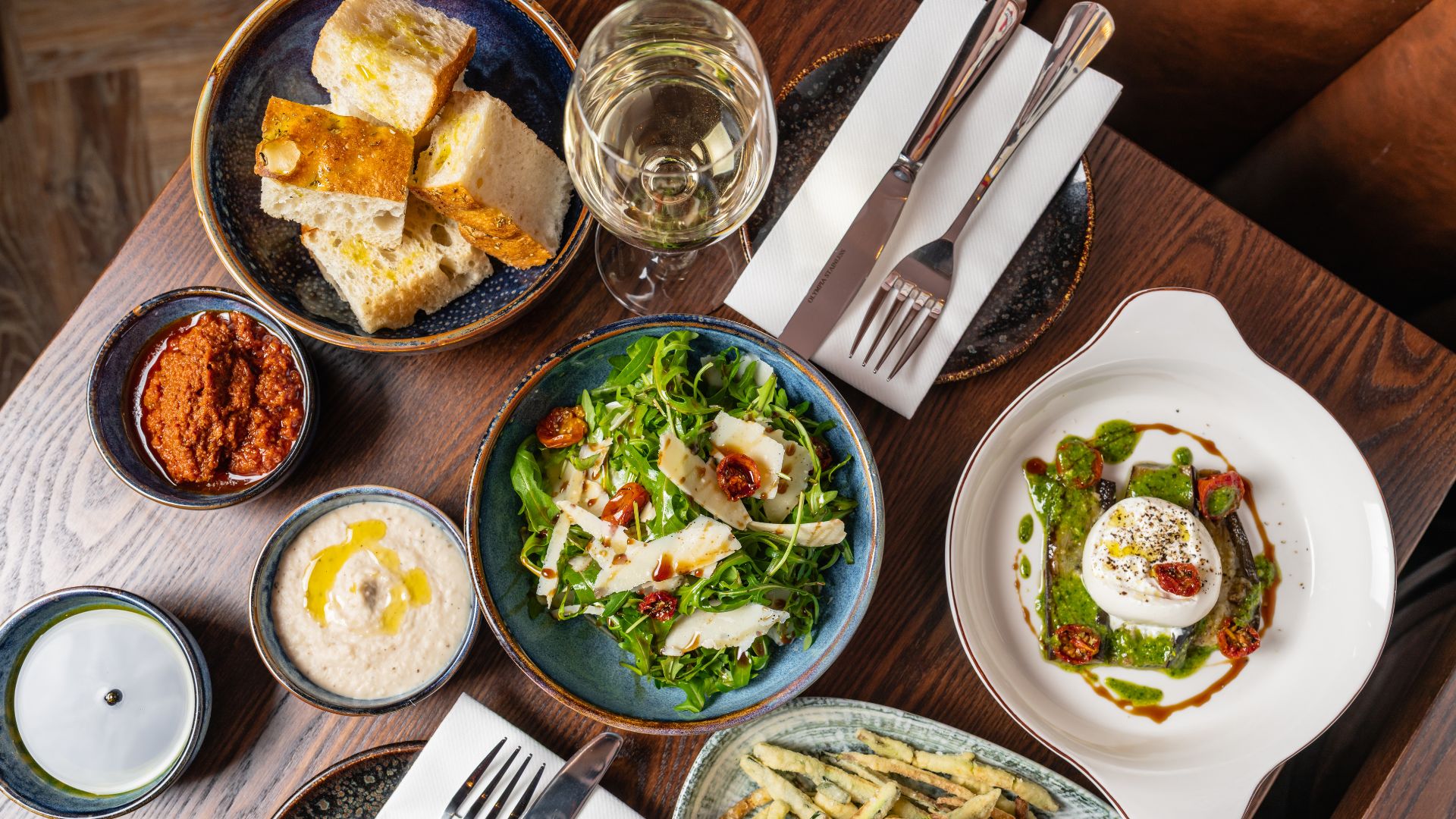 an image of some of the food on offer at the restaurant plated up on a table