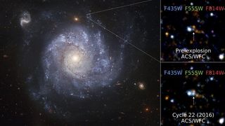 An 'Obi-Wan Kenobi' star in a distant galaxy survived its own supernova explosion, appearing again even brighter than before.