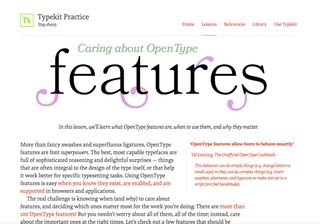 This article explains how to unleash all those fancy font features