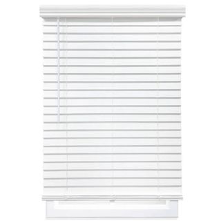 White faux wood Venetian blind