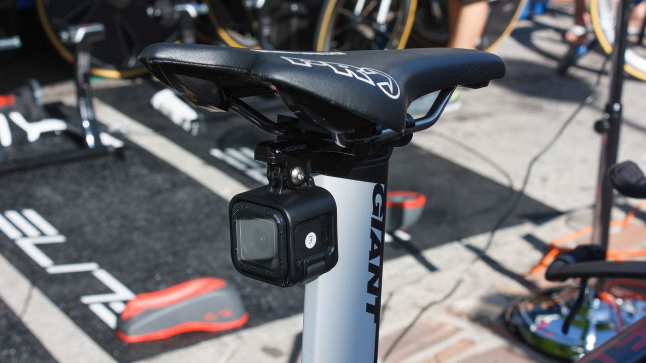 Another of their bikes was fitted with a rear-facing camera&hellip; (Matthew Allen / Immediate Media)