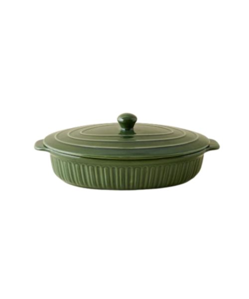 The Cottage Collection Forest Green Oval Baking Dish