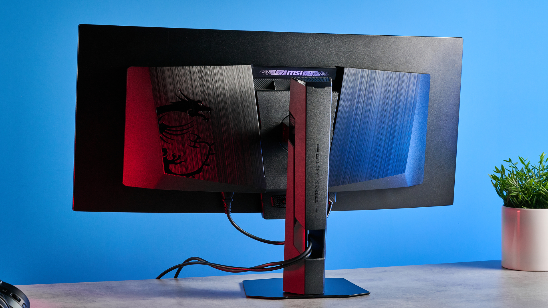 An MSI MPG 341CQR QD-OLED X36 gaming monitor in black