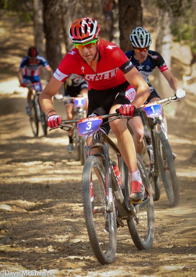 Todd Wells (Specialized) riding in fourth position on lap one