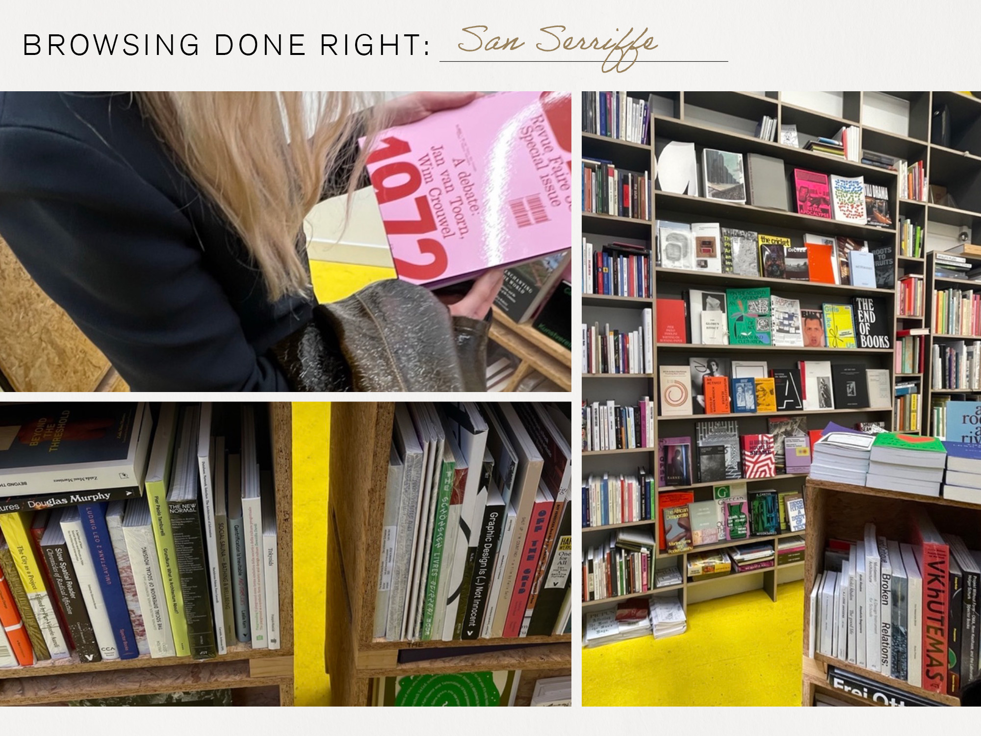 a collage of images featuring Stephanie Broek's fashion-editor travel guide to Amsterdam