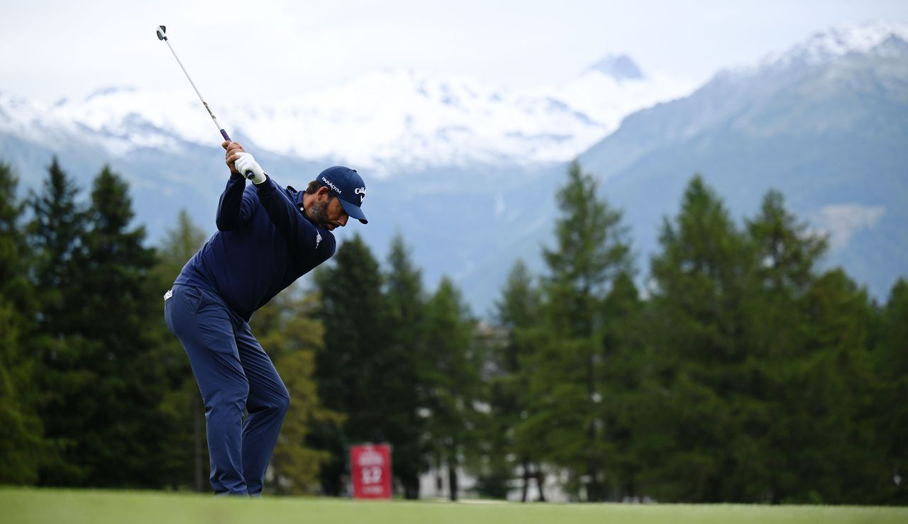 Pablo Larrazabal hits a wedge shot