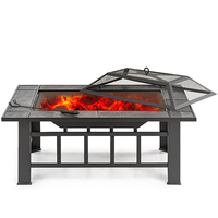 IKAYAA Fire Pit with BBQ Grill Shelf: £99.99