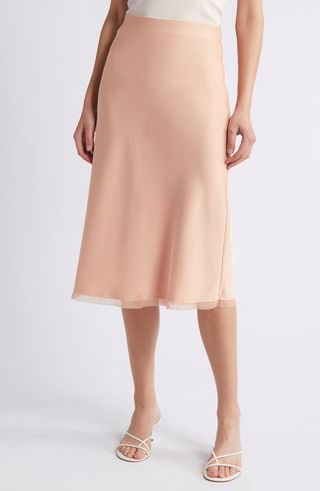 Kat Satin Midi Skirt