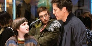 Nicholas Hoult, Toni Colette and Hugh Grant in About a Boy