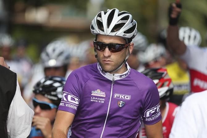 Overall leader heading into the final stage in Toowoomba, Nathan Earle (Huon - Genesys) looks cool