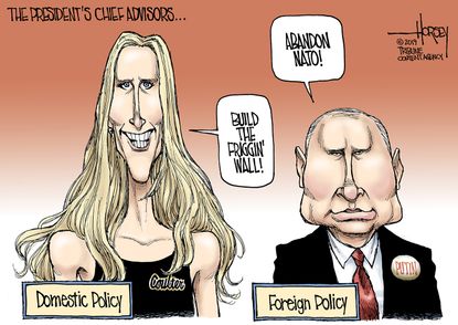 Political Cartoon U.S. Trump Ann Coulter Putin Russian Collusion