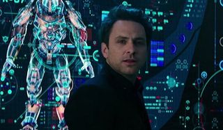Pacific Rim Uprising Dr. Newt Geiszler Charlie Day in the middle of breaching the firewall