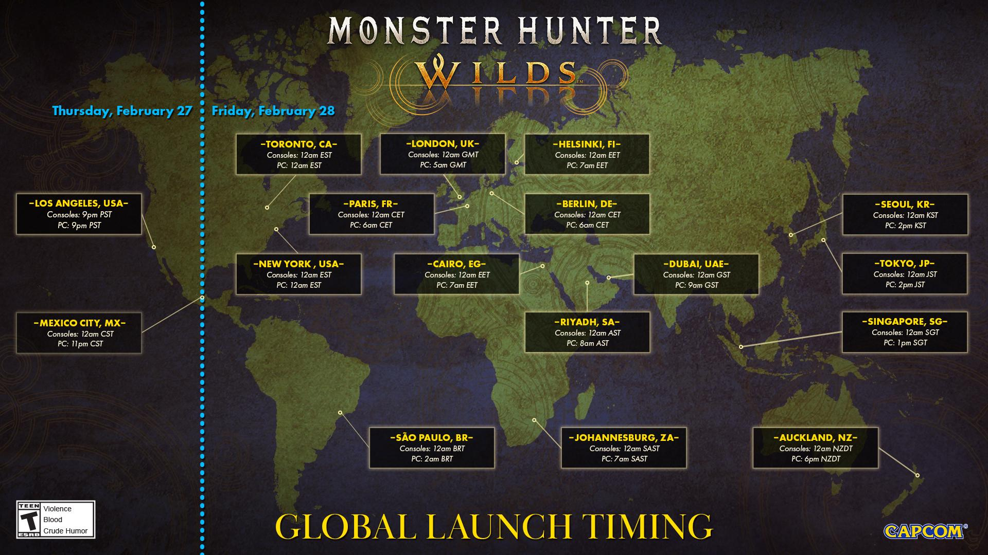 Monster Hunter Wilds unlock time map