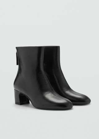 Zipped Leather Ankle Boots - Women | Mango United Kingdom