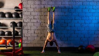 Handstand wall walk