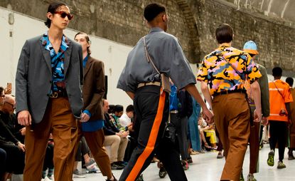 Models on the runway at Valentino S/S 2020 Men's Fashion Week