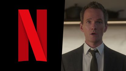 Netflix logo and Neil Patrick Harris in Uncoupled