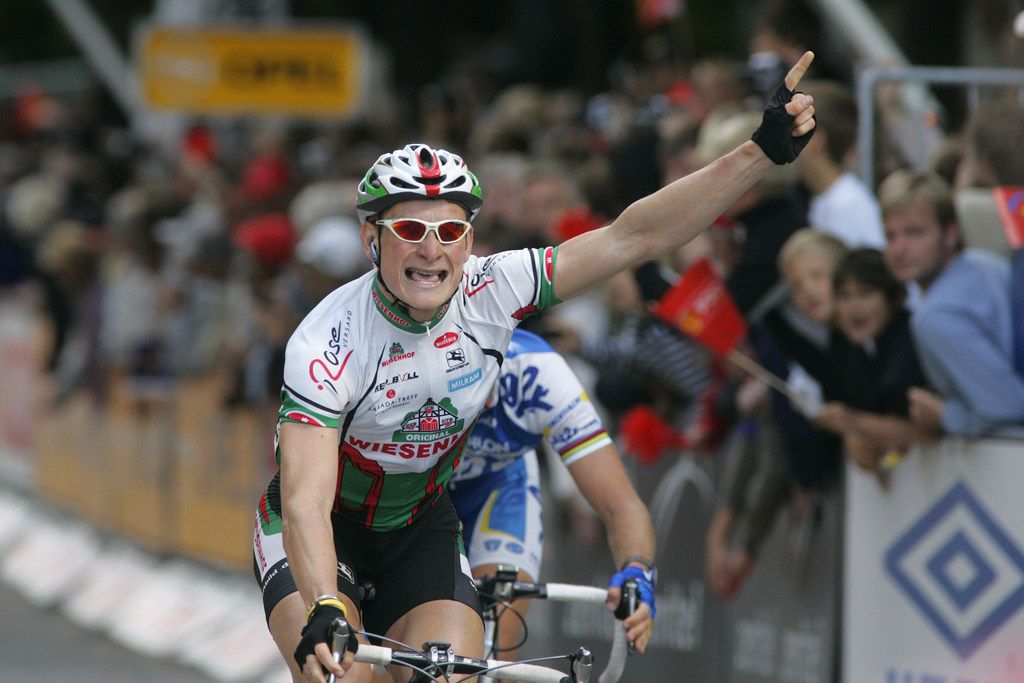 Riding for Team Wiesenhof, Andr&eacute; Greipel gets the first professional win of his career on stage 6 of the 2005 Tour of Denmark from Slagelse to Frederiksberg
