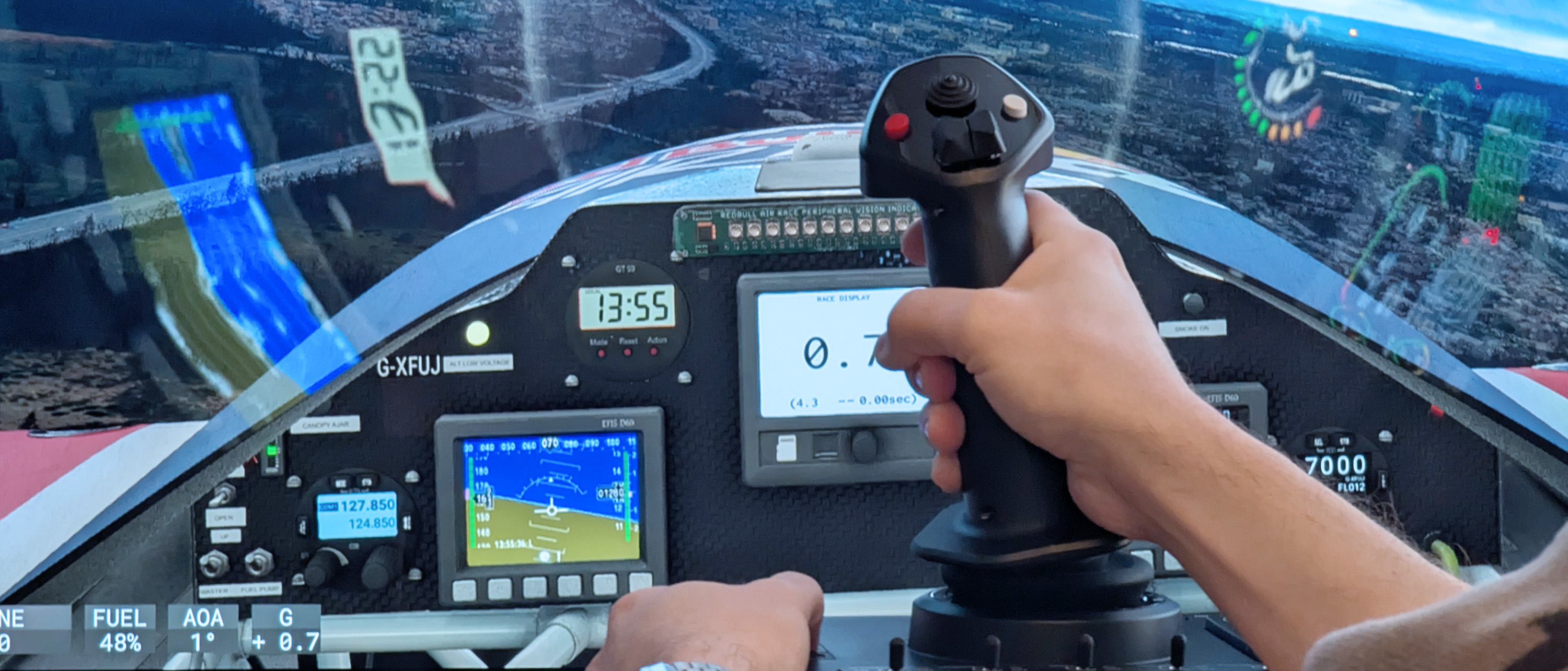 Honeycomb Aeronautical Foxtrot Aviation Stick used with Microsoft Flight Simulator 2042 on PC