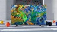 55-inch Hisense TV shows swirling paint-like colors