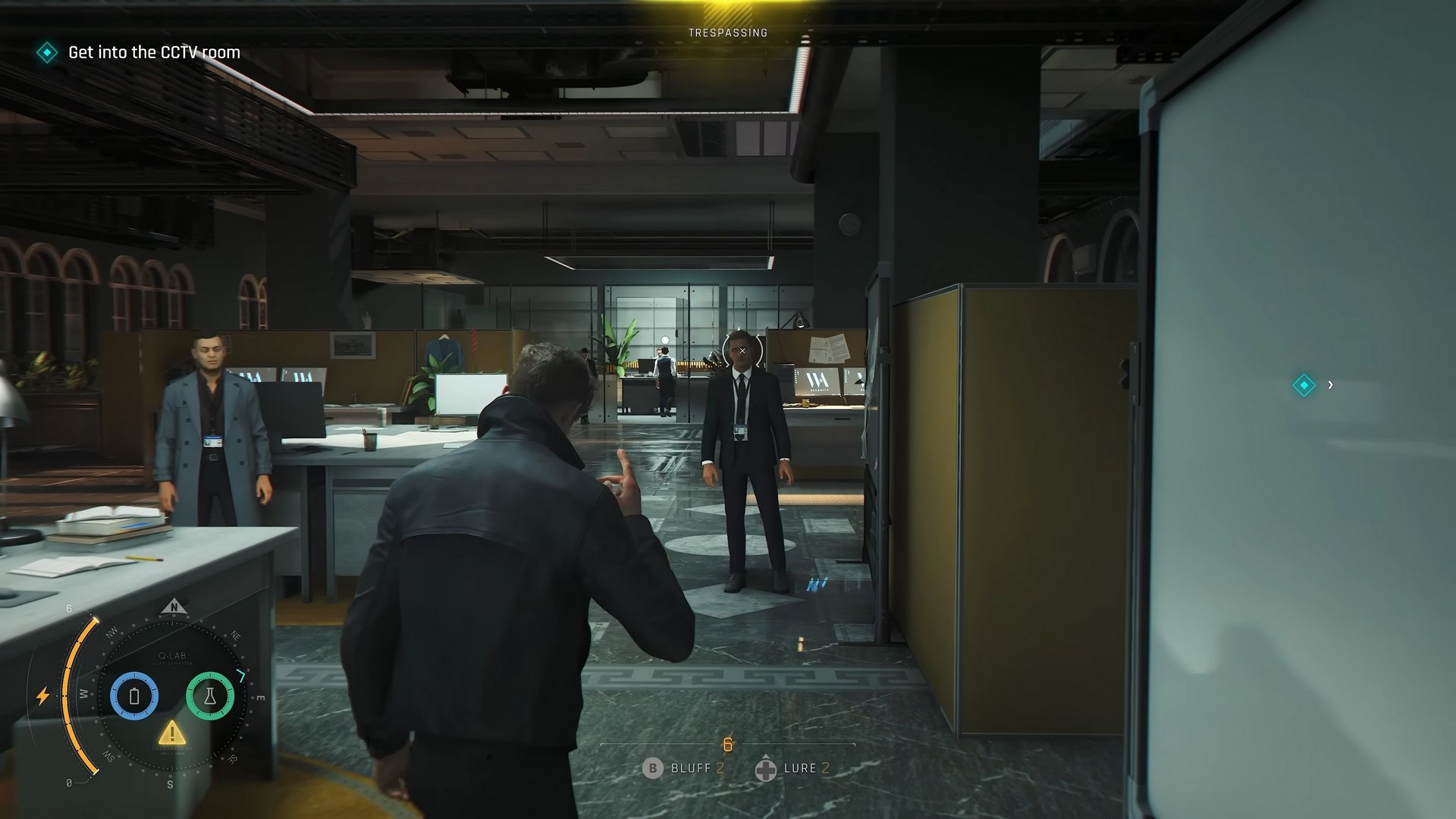 James Bond in 007 First Light waves at security guards in a restricted zone