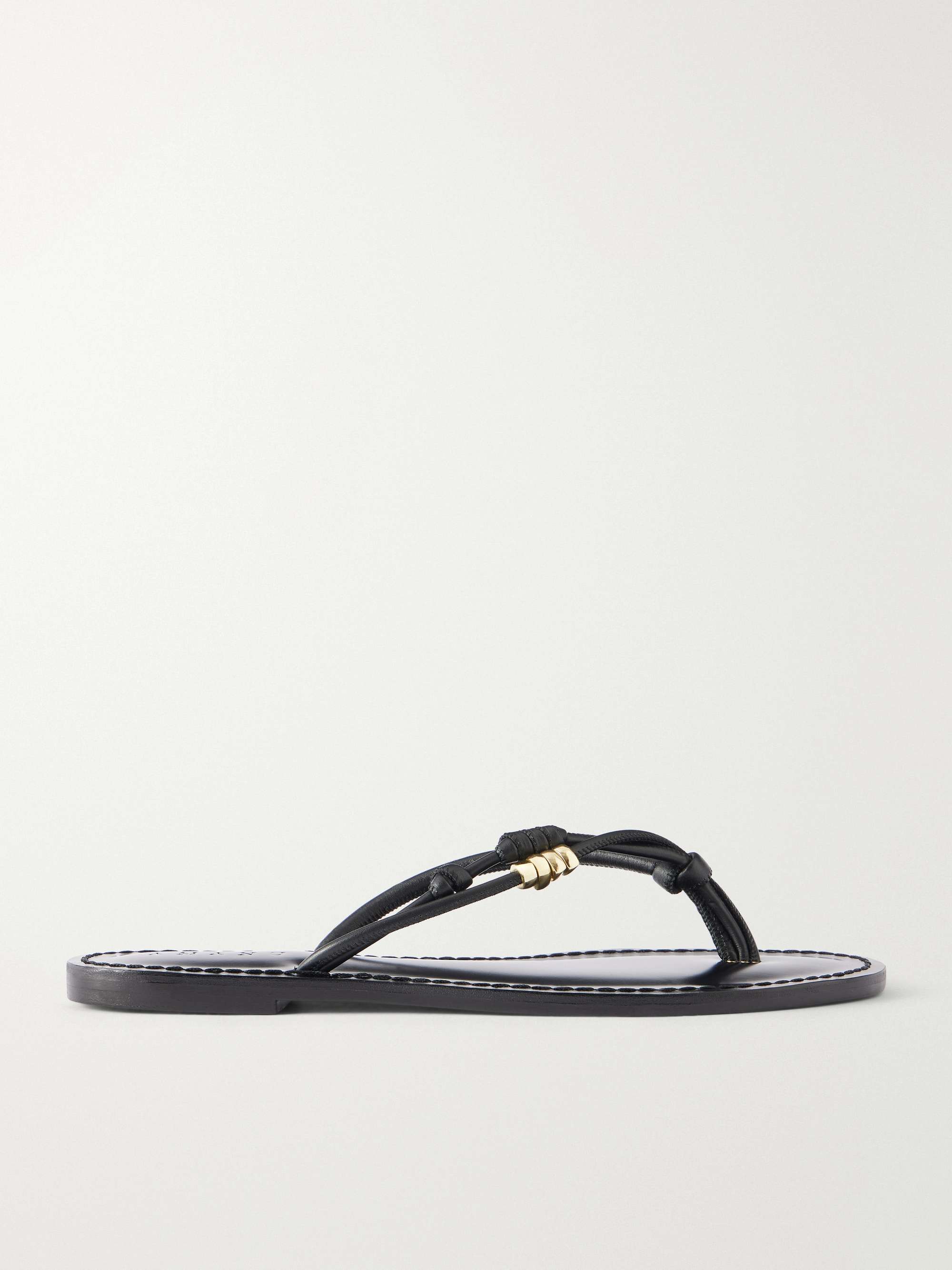 The Kiwayu Embellished Leather Sandals