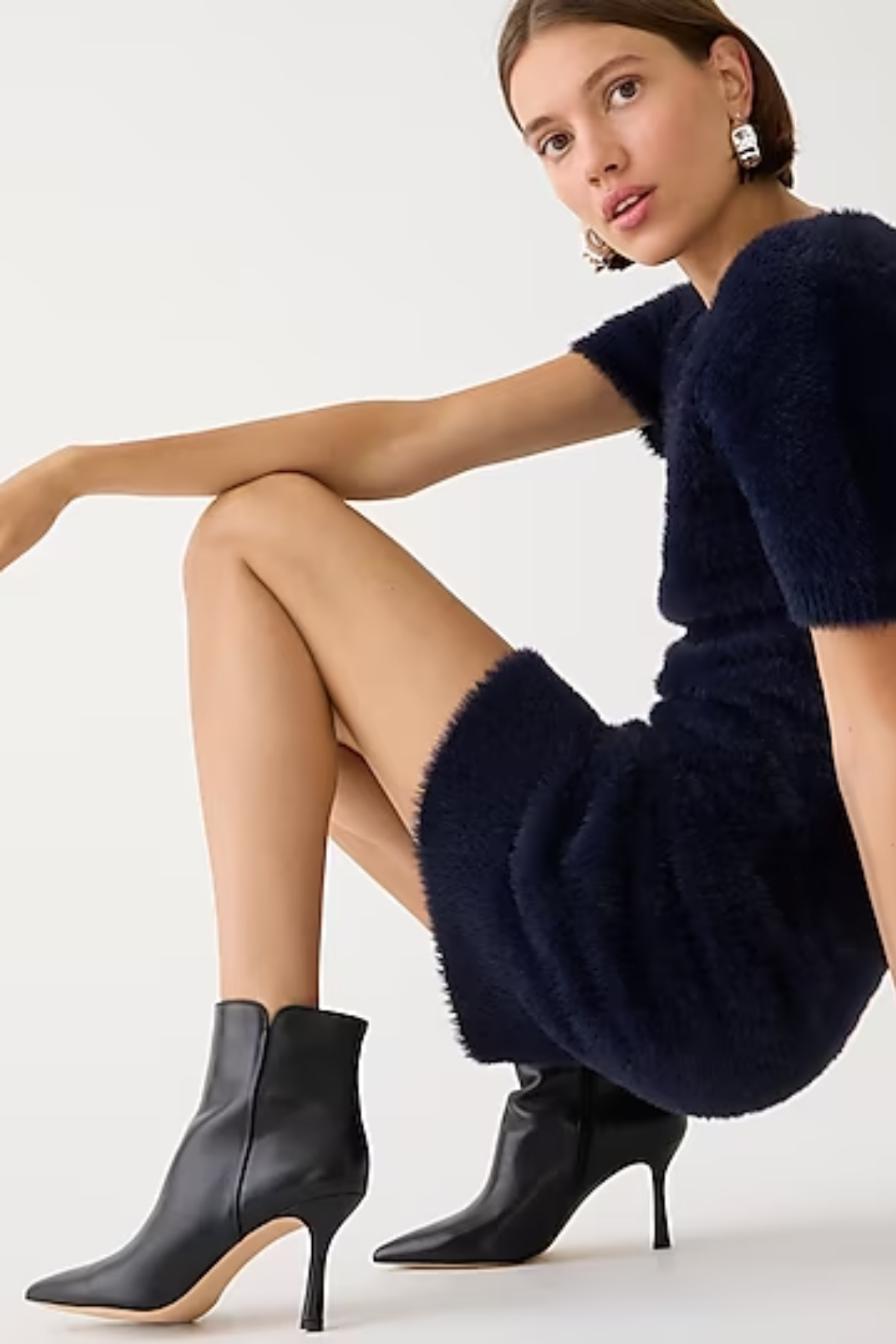 J.Crew pointed-toe ankle boots in leather