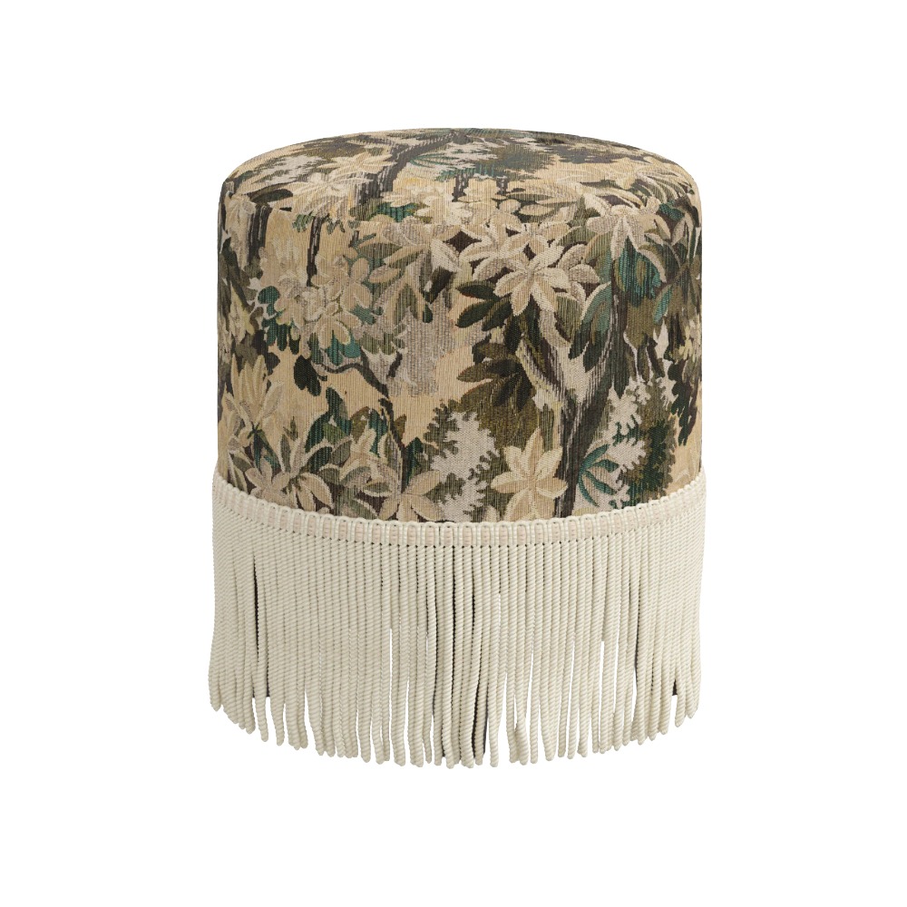 Alair Round Ottoman Tapestry $898 at Lulu &amp;amp; Georgia