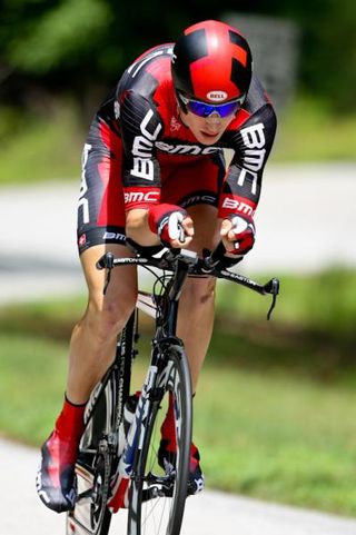 Taylor Phinney (BMC) rides in defense of his TT title.