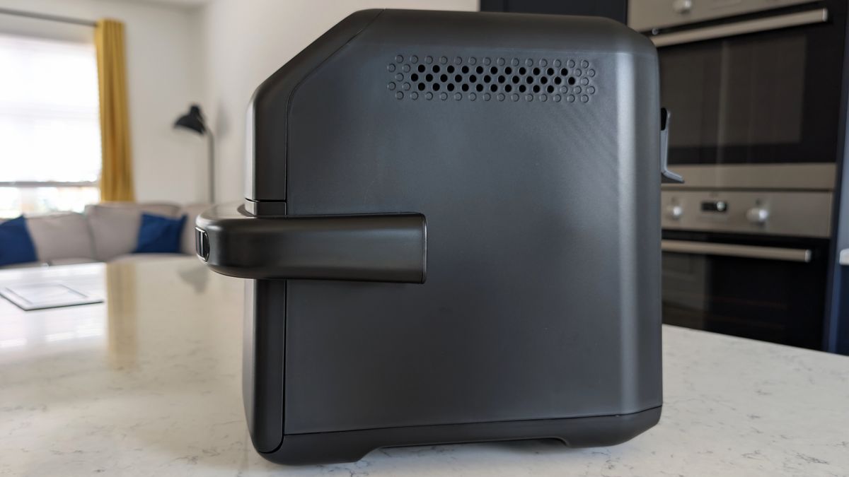 Cosori Dual Blaze Twinfry Compact air fryer on kitchen counter