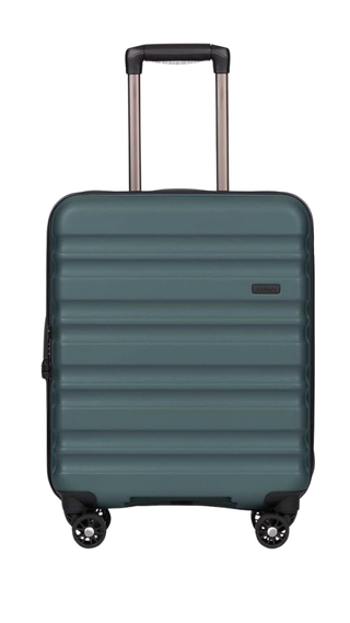 Antler - Cabin Suitcase - Clifton Luggage - Size Cabin, Green - 20x40x55, Lightweight Suitcase for Travel & Holidays- Spinner Carry on Suitcase With 4 Wheels & Twist Grip Handle -Tsa Approved Locks