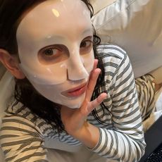 Alyssa Brascia wearing a face mask.