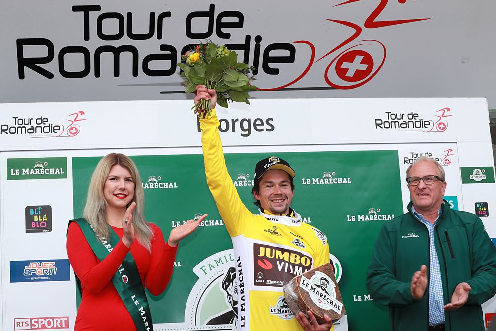 Primoz Roglic (Jumbo Visma) leads Tour de Romandie