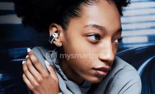 A model wears the rumoured Bose Open Ear TWS headphones