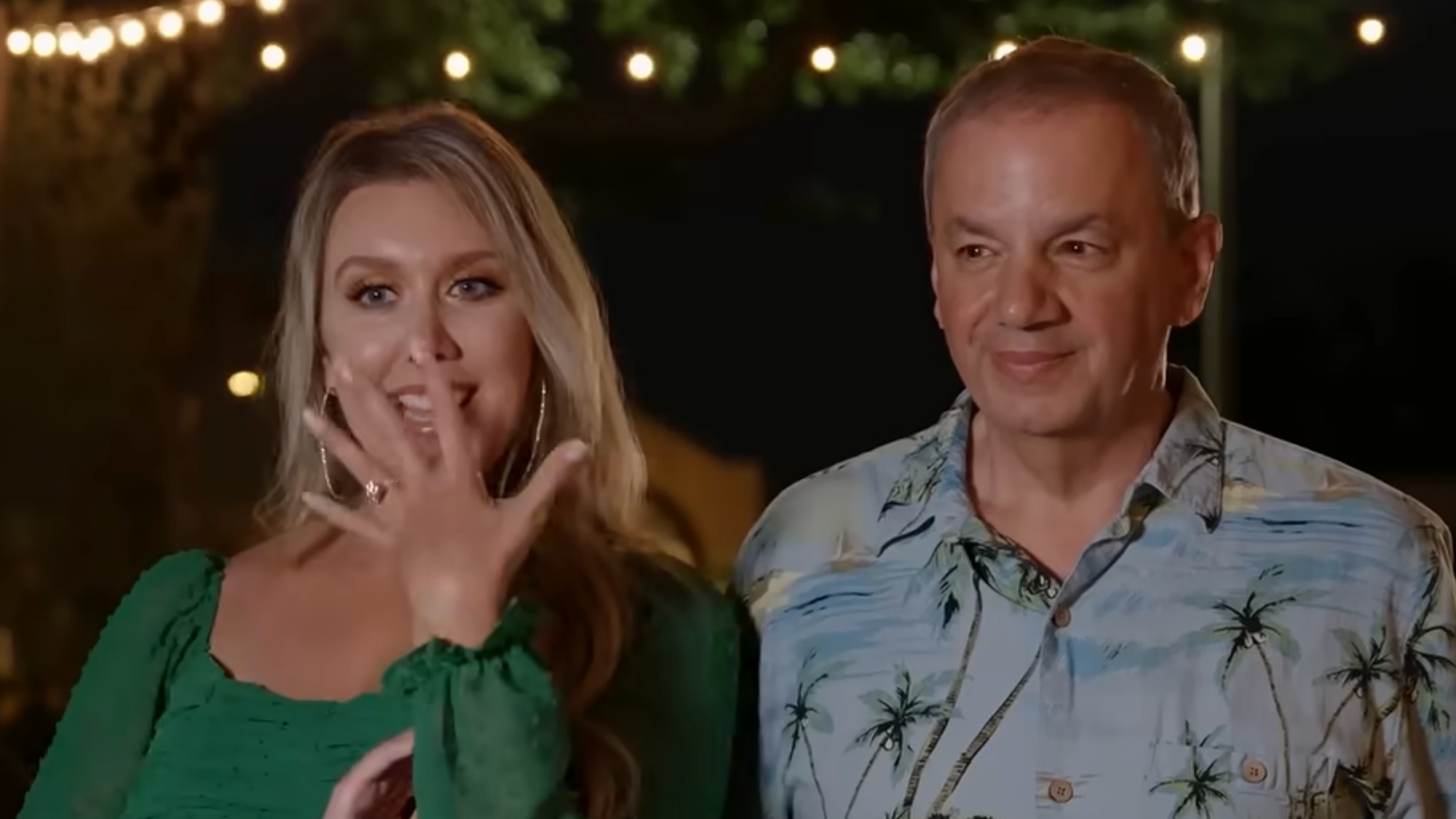 Cortney and Phil on the night of their engagement