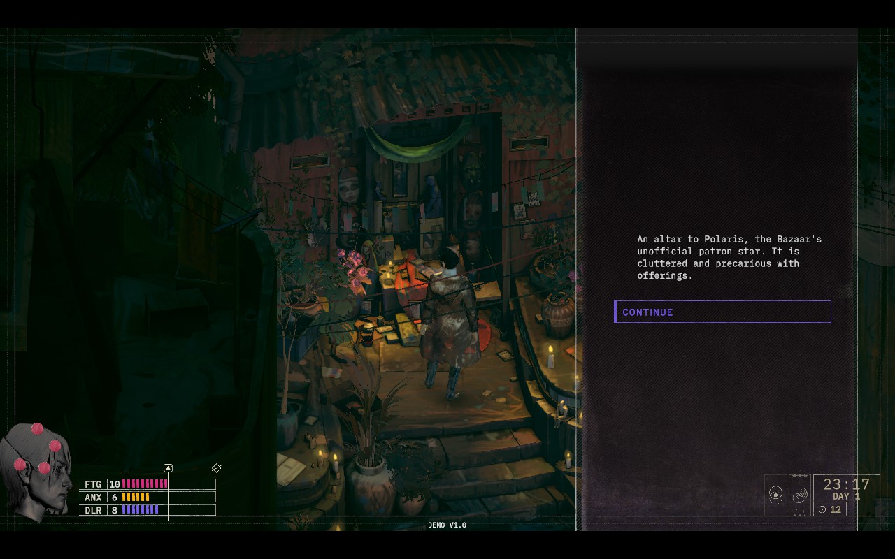 Finding a religious altar.