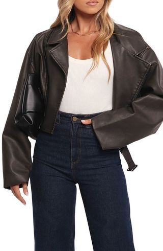 Beckham Faux Leather Moto Jacket