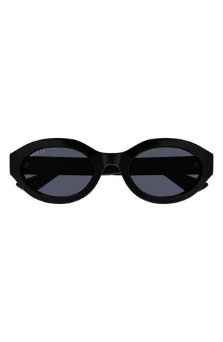 49mm Small Oval Sunglasses