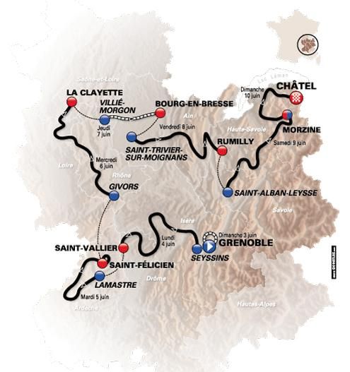 The 2012 route for the Crit&eacute;rium du Dauphin&eacute; has been revealed