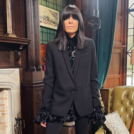 Claudia Winkleman wears Spanx leggings.